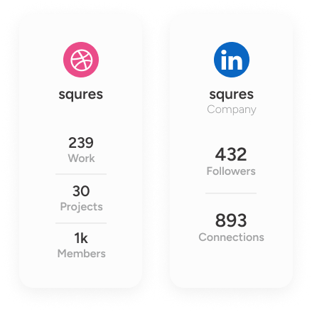 Dribbble/LinkedIn Widget